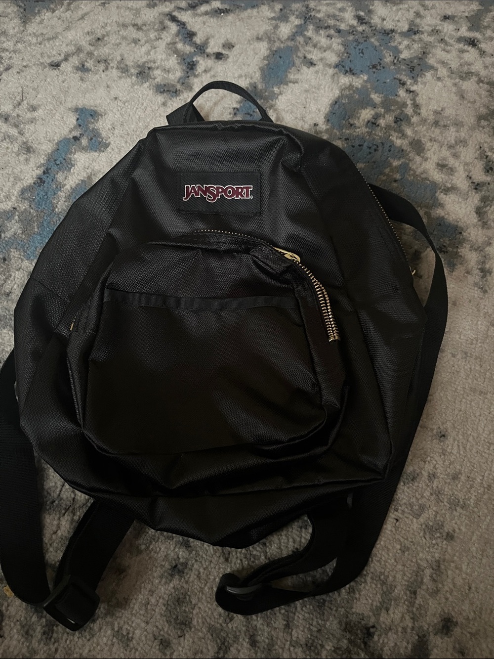 Jansport Black Backpack with Front Pocket